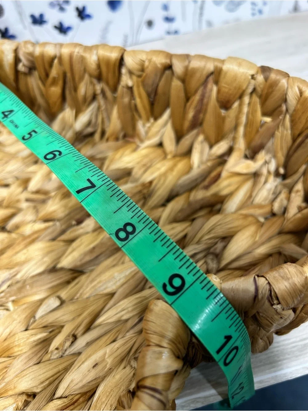 Heart Shaped Woven Basket Natural Fiber Rustic Cottage Decor